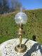 Original Antique Victorian Messengers Brass Table Oil Lamp & Original Shade