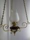 Original Antique Victorian (circa1880)hinks Cranberry Glass Suspension Oil Lamp