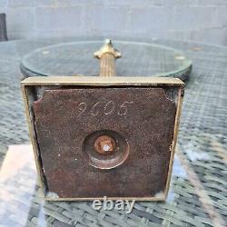 Original Victorian 18.5 Inch Solid brass column stepped oil lamp base 23mm Fit