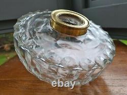 Original Victorian Deep Cut Baccarat Glass Oil Lamp font 6.25 158mm screw colar