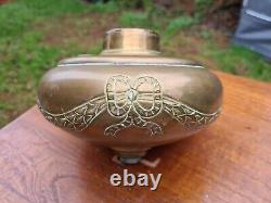 Original Victorian Embossed Brass Oil Lamp font 39mm collar 20mm undermount