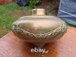 Original Victorian Embossed Brass Oil Lamp font 39mm collar 20mm undermount