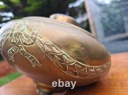 Original Victorian Embossed Brass Oil Lamp font 39mm collar 20mm undermount