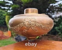 Original Victorian Embossed Brass Oil Lamp font 39mm collar 20mm undermount