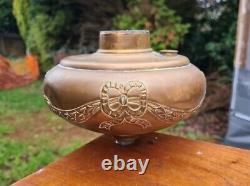 Original Victorian Embossed Brass Oil Lamp font 39mm collar 20mm undermount