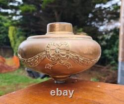 Original Victorian Embossed Brass Oil Lamp font 39mm collar 20mm undermount