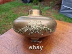 Original Victorian Embossed Brass Oil Lamp font 39mm collar 20mm undermount