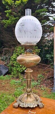 Original Victorian Embossed Brass Oil Lamp font 39mm collar 20mm undermount