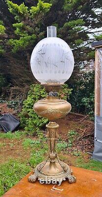 Original Victorian Embossed Brass Oil Lamp font 39mm collar 20mm undermount