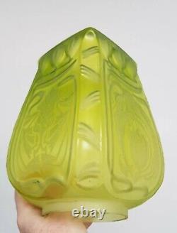 Original Victorian Green Glass Table Oil Lamp