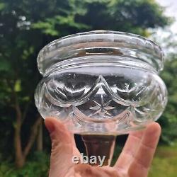 Original Victorian Heavy Lead Crystal Cut glass oil lamp font duplex 23mm