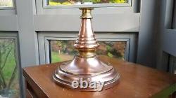 Original Victorian Hinks & Son Polished Copper Art Nouveau 21mm Oil Lamp Base A1