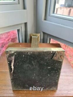 Original Victorian Square Section Brass Oil Lamp base 13 inches 23mm undermount
