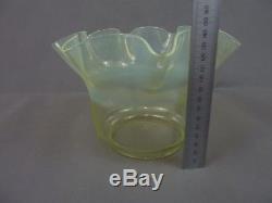 Original Victorian Vaseline Glass Oil Kerosene Lamp Shade 4 Inch Fit