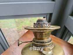 Original victorian Youngs Court 16 Central Draught 20mm thread Brass oil lamp