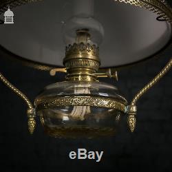 Ornate 19th C Hanging Oil Lamp made by'HINKS & SONS