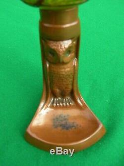 Owl, oil lamp, copper, about 1890