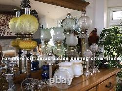 Pair Of Silver Plated Oil Lamp Hukin Heath Drop In Hobnail Font Martins Burner