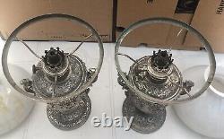 Pair Of Victorian Oil Lamps