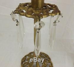 Pair of French Gaudard Oil Lamps c1900's
