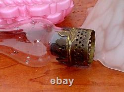 Pretty Little Miniature Antique Basket Weave Oil Lamp