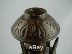 QUALITY VICTORIAN CAST OIL LAMP BASE, 19thC EGYPTIAN REVIVAL, WINGED SPHINX