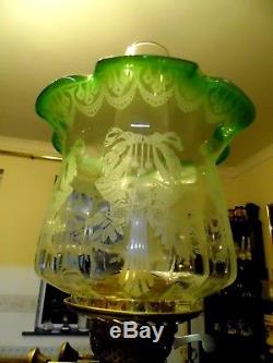 Quality Emerald Green Victorian Oil Lamp Shade