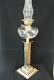 Quality Victorian Brass & cut glass duplex oil lamp