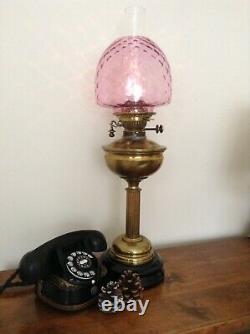 RARE ANTIQUE VICTORIAN 1800's HINKS'S & Co BENETFINK OIL LAMP No2 DUPLEX BRASS
