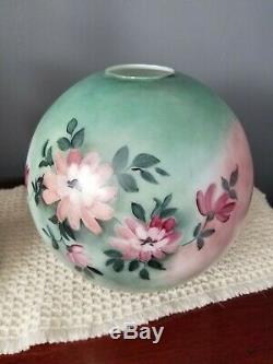 RARE HAND PAINTED Gone with the Wind Oil Lamp Blown Out Base Parlor Victorian