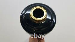 RARE Original Victorian Black Ruby Glass Oil Lamp font 23mm undermount 39mm colr