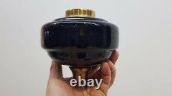 RARE Original Victorian Black Ruby Glass Oil Lamp font 23mm undermount 39mm colr