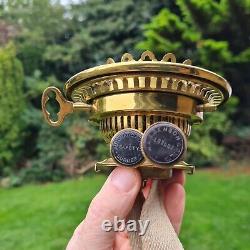 RARE Original Victorian WAS Benson Safety Oil Lamp Burner Bayonet Clip On Duplex