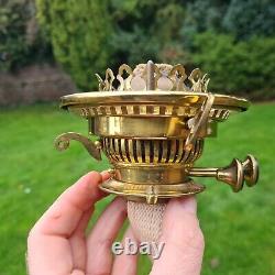 RARE Original Victorian WAS Benson Safety Oil Lamp Burner Bayonet Clip On Duplex