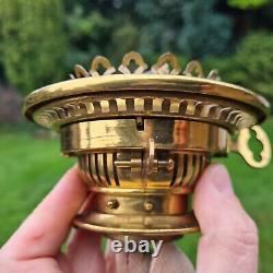 RARE Original Victorian WAS Benson Safety Oil Lamp Burner Bayonet Clip On Duplex