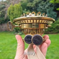 RARE Original Victorian WAS Benson Safety Oil Lamp Burner Bayonet Clip On Duplex