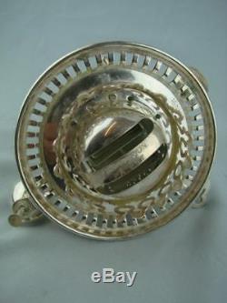RARE VICTORIAN SILVER PLATED HINKS No 2 DUPLEX OIL LAMP BURNER, WITH DROPPER