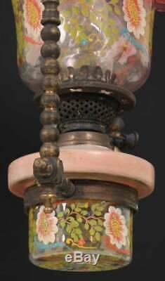 RARE Victorian Hanging Oil Lamp Antique Chandelier