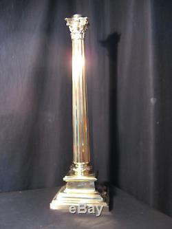 Really Tall Tapered Reeded Column Oil Lamp Base
