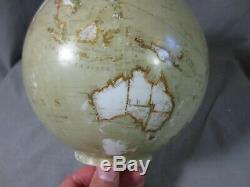 Rare Antique Atlas Map Of World Globe Oil Lamp Shade