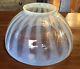 Rare Large Antique Victorian 11 3/4 Opalescent Swirl Oil Lamp Shade, Perfect