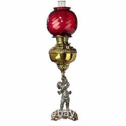 Rare RUBY RED Glass SWIRL Globes GWTW used in Pull Down lanterns VICTORIAN