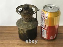 Rare Small Antique Bradley & Hubbard Kerosene Oil Lamp Font B&H 2 7/8 Dia 5.5T