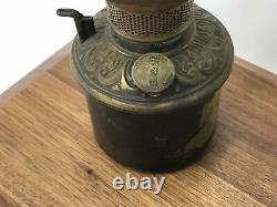 Rare Small Antique Bradley & Hubbard Kerosene Oil Lamp Font B&H 2 7/8 Dia 5.5T