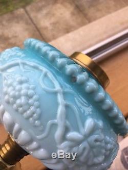 Rare Victorian Blue Oil Lamp Font
