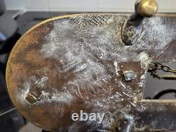 Rare! Victorian Brass dual elephants oil wickDesk Top Lamp