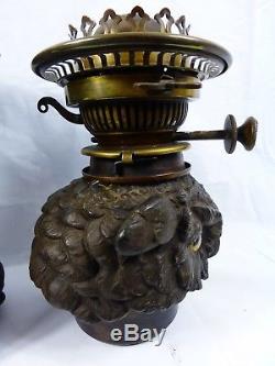 Rare Victorian Owl Oil Lamp By Craighead & Kintz