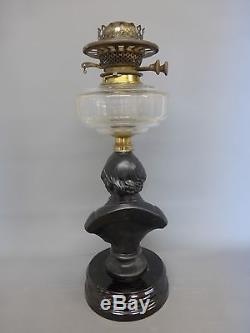 Rare Victorian Political Oil Lamp Gladstone