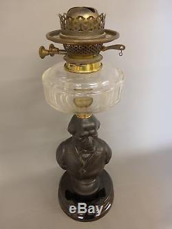 Rare Victorian Political Oil Lamp Gladstone