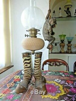 Rare Victorian Taxidermy Zebra Oil Lamp Rowland Ward Game Trophy